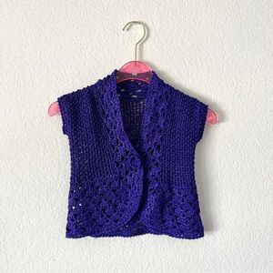 Handmade Hand Crochet Children's Cardigan Sweater Size Medium